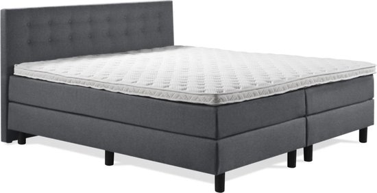 Boxspring Luxe 180x220 Knopen Antracite