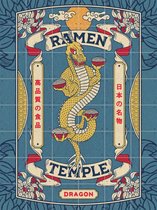 IXXI Ramen Temple Dragon - Wanddecoratie - Dieren en insecten - 120 x 160 cm