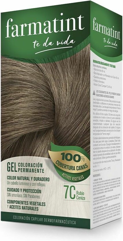 Permanent Dye Farmatint 7c-Rubio Ceniza Gel | bol