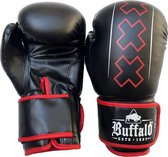 Buffalo Winner bokshandschoenen zwart met rood 10oz