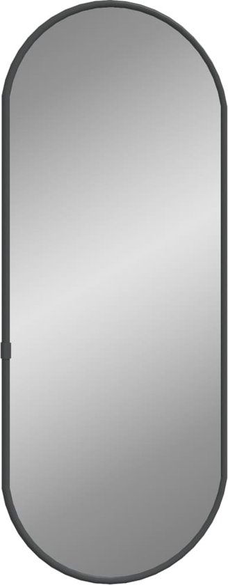 vidaXL - Wandspiegel - 50x20 - cm - ovaal - zwart