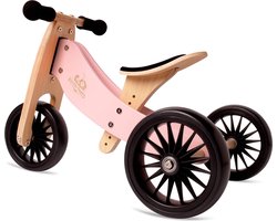 Kinderfeets 2-in-1 houten loopfiets & driewieler Tiny Tot Plus - Rose