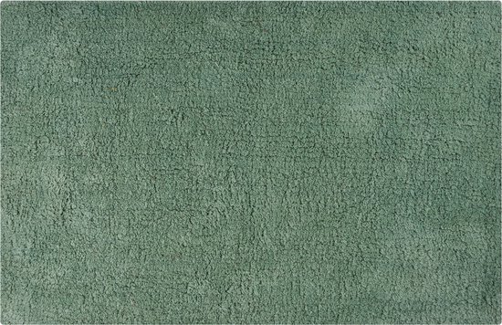 MSV Badkamerkleedje/badmat tapijtje - voor op de vloer - groen - 45 x 70 cm - polyester/katoen