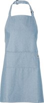 Chefs Fashion - Tablier de cuisine - Tablier en Denim bleu clair - 2 poches - Facilement ajustable - 71 x 82 cm