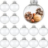 THE TWIDDLERS 15 Transparante Kerstballen om te Vullen en te Versieren (6cm) - Gepersonaliseerde Kerstboomversiering - DIY Decoratie voor Kerstmis, Bruiloften, Feesten