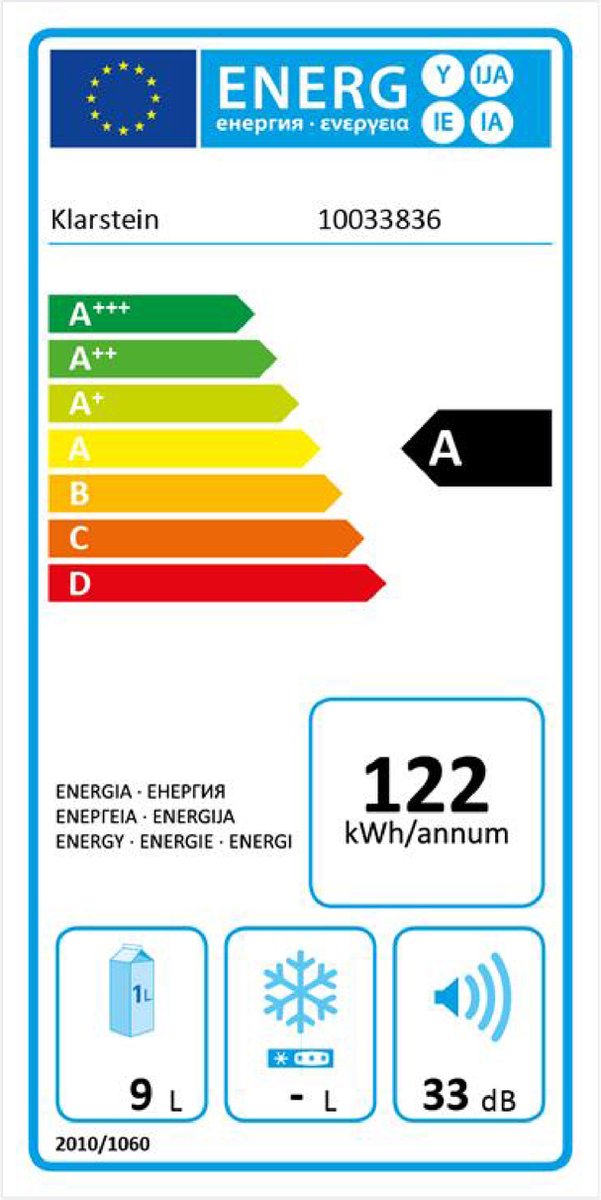Klarstein Mini-Koelkast Frosty Vrijstaande - 10 Liter - Losse Glazen Bodemplaat - 33dB - Koele Frisheid - Voor Gastkamers Of Slaapkamers - Glansrijk - Thermo-elektrisch Koelsysteem - Spiegelglasdeur - praktisch - Elegant - Zwart — afbeelding 2