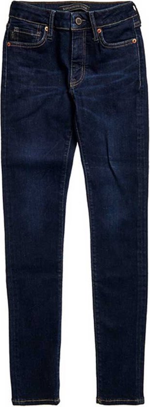 SUPERDRY Mid Rise Skinny Jeans - Dames - Van Dyke Indigo Used - W25 X L30