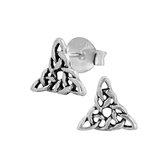 Oorbellen zilver | Oorstekers | Zilveren oorstekers, Keltische driehoek