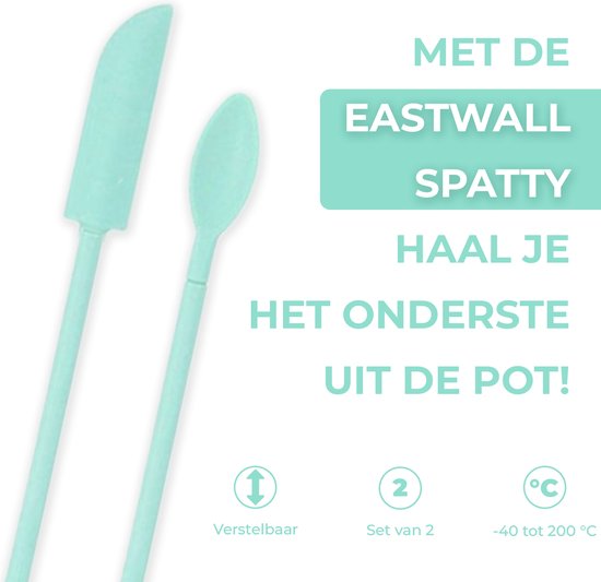 EASTWALL Spatty - Mini spatule - Racloir bouteille extensible - Lot de 2 -  Racloir pot