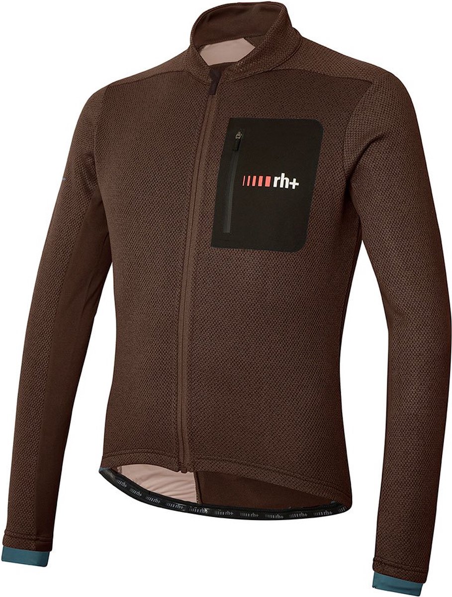 RH+ All Road Jersey Met Lange Mouwen Heren - Espresso / Ardesia - XXXL