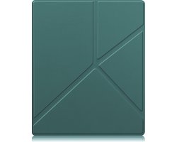 Hoesje Geschikt voor Kobo Elipsa 2E Hoes Book Case Trifold - Hoes Geschikt voor Kobo Elipsa 2E Hoesje Book Cover - Donkergroen