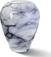 Terroso - Vaas Arctic, Glas Marmer, Elegante, Hoogte 27 cm