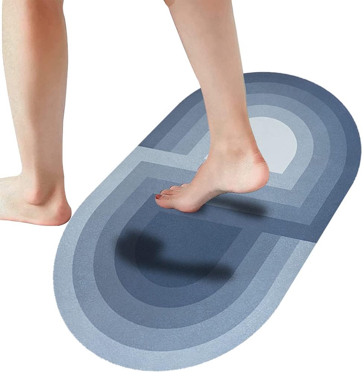 Huisdiervoermat, modderige pootmat voor katten en honden, super absorberende matten voor voerbak (Donkergrijs-2 Paws, 40 x 60 cm