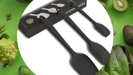 Spatule en silicone avec porte-cuillère | Set de spatules en Siliconen |  Résistant à... | bol.com