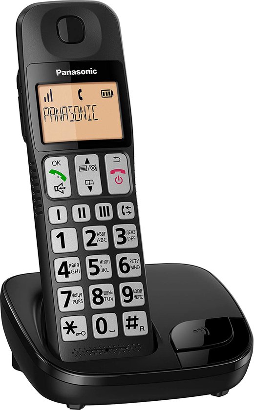 Panasonic KX-TGC310 Cordless Phone (DECT, Simple, with Call Recognition) Black,White