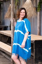 Tunique de plage Tie Dye Blue Petrol - Adulte - Mode de plage - Robe de plage - Robe paréo
