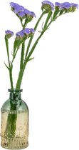 QUVIO Vase en Verres / Vase / Vase en verre / Vases - 6 x 13 cm (dxh) - Jaune / Blauw