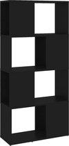 vidaXL-Boekenkast/kamerscherm-60x24x124,5-cm-spaanplaat-zwart