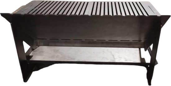 Barbecue Grill- inklapbare bbq- Houtskoolbarbecue bbq- hoge kwaliteit 3mm roestvrij staal-zilver