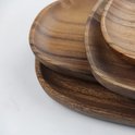 Houten Borden, Decoratieve Acaciahouten Dinerborden Klassieke