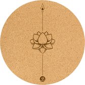 Yoga Mat lotus - Zacht Rubber - Kurk - 68cm - Anti-Slip - Meditatie mat
