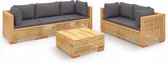 vidaXL-6-delige-Loungeset-met-kussens-massief-teakhout