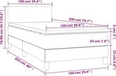 vidaXL - Boxspring - met - matras - fluweel - roze - 100x200 - cm