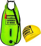 Buddyswim Caution Swimmer At Work Boei 28l Geel 28 Liters
