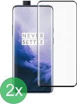 Full Screenprotector 2x Geschikt voor: OnePlus 7T Pro - screen protector - volledige glas - bescherming - beschermglas - ZT Accessoires