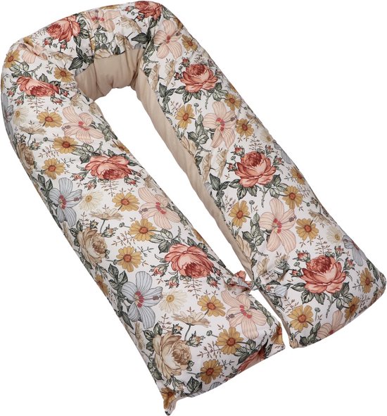 Voedingskussen - MamaLoes Vintage Bloemen Voedingskussen met Lussen ML020417