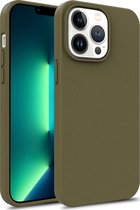 Mobigear Hoesje geschikt voor Apple iPhone 15 Plus Telefoonhoesje Eco Friendly | Mobigear Bio Backcover | iPhone 15 Plus Case | Back Cover - Army | Groen