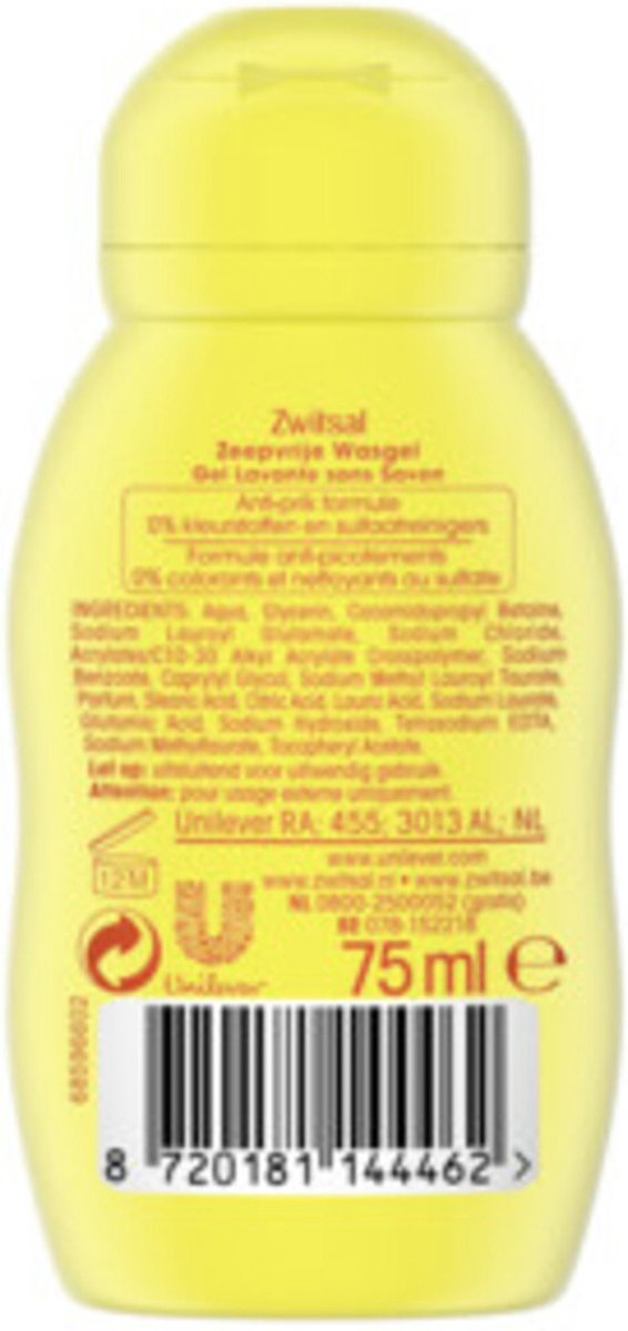 18x Zwitsal Zeepvrije Wasgel 75 ml van Merkloos — afbeelding 5