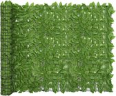 vidaXL - Balkonscherm - met - groene - bladeren - 600x150 - cm