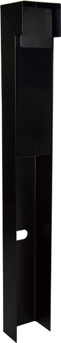 Buitenstopcontact - Glampère New Hydro - Pro+ - Zwart - Tuinpaaltje met enkel stopcontact randaarde, kabeldoos, afdekkap en installatiedraad - 1 wartel - IP55 - 65cm