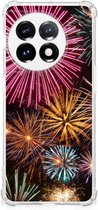 Anti-shock Hoesje met foto OnePlus 11 Telefoon Hoesje met doorzichtige rand Vuurwerk