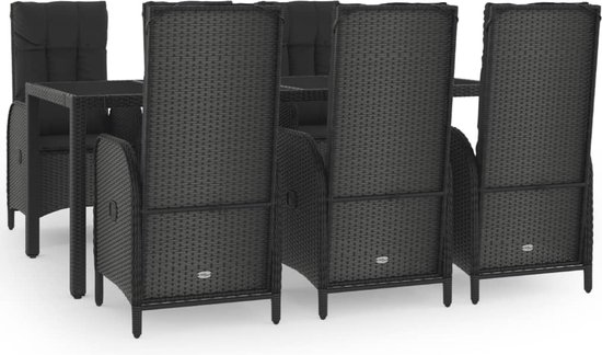 Set van 2 in elkaar schuivende salontafels in twee delen - Zwart en grijs PVC-marmer uiterlijk