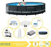 Intex Ultra XTR Frame Zwembad - Opzetzwembad - 488x122 cm - Inclusief Onderhoudspakket, Filterbollen en Skimmer