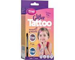 Glitter Tattoo Set Met Paarden en Eenhoorns Voor Meisjes van 3 tot 12 Jaar [TY50179]