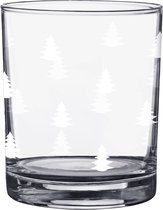 Clayre & Eef Waterglas 230 ml Glas Kerstbomen Drinkbeker