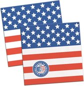 20 petites serviettes en papier USA - Objet de décoration de fête