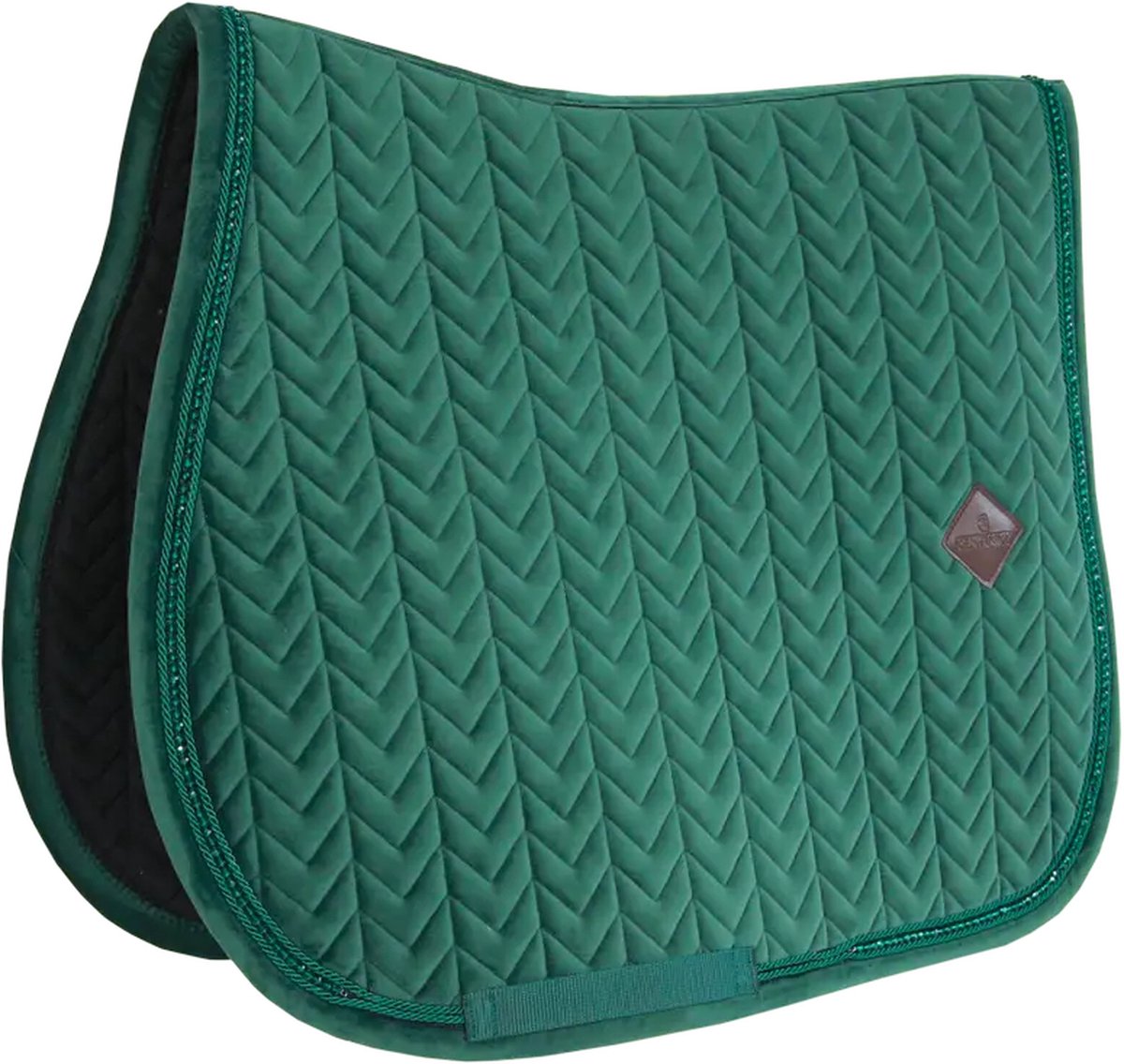 Tapis cheval vert pastel selle mixte ou dressage