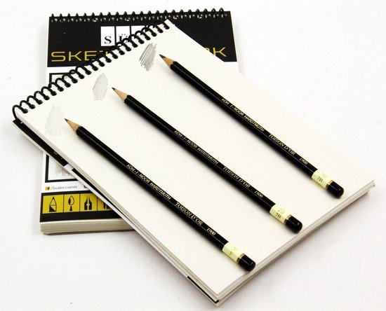 Südor A5 Wit Schetsboek set van 2 | 115 g/m² | A5 spiraalbinding , zuurvrij | 50 vellen/100 pagina's