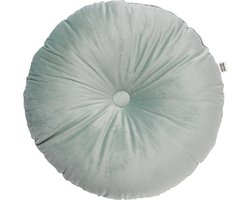 Dutch Decor - OLLY - sierkussen Ø38 cm - rond velvet - Jadeite - groen