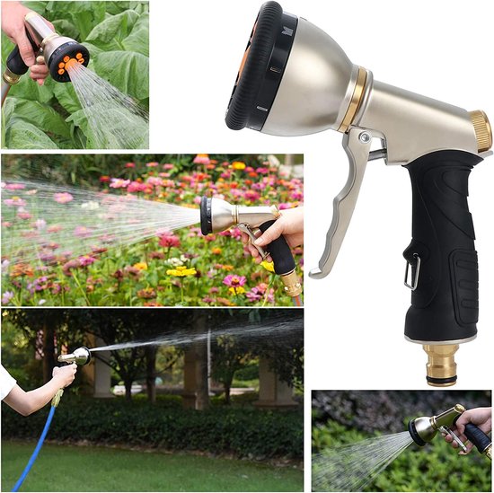 Tuinslang Spuitpistool, 9 Verstelbare Patronen Slang Spuitpistool Hoge Druk Slang Mondstuk Slang Pistool Voor Auto Tuin