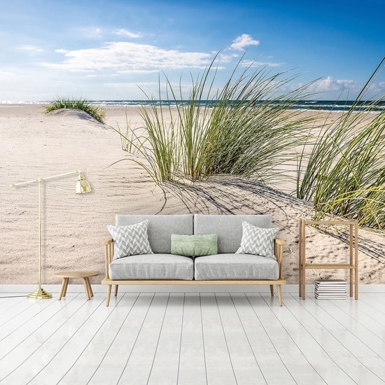 Papier peint photo - Papier peint intissé - Dunes, plage et mer - 416 x 254 cm
