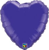 Qualatex - Folieballon XL Hart Donkerblauw 90 cm