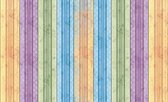Fotobehang - Vlies Behang - Gekleurde Houten Planken met Patroon - 208 x 146 cm