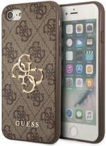 Guess 4G Metal Logo Back Case - Geschikt voor Apple iPhone 7/8/SE 2020/SE 2022 (4.7") - Bruin