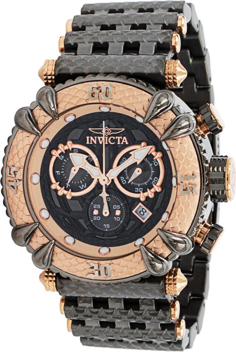 Invicta Subaqua 37564 Heren Horloge - Waterdicht - Analoog - Quartz Uurwerk - Roestvrij Staal met zwarte Wijzerplaat -52mm