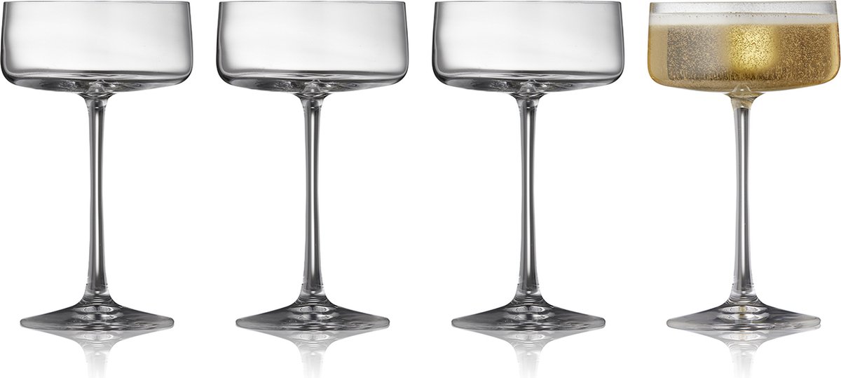 Lyngby Glas Krystal Zero Champagnekom 26 cl 4 st.
